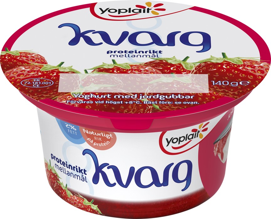 K P Bergendahls Yoplait Yop Kvarg Jordgubb G General