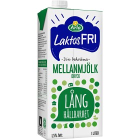 Bild på Arla Laktosfri Mellanmjölk med Lång Hållbarhet 1.5% 1L