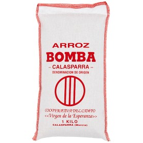 Bild på Arroz Bomba De Calasparra Paella-ris 1kg