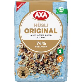 Bild på Axa Müsli Original Hasselnöt, Russin & Kokos 700g