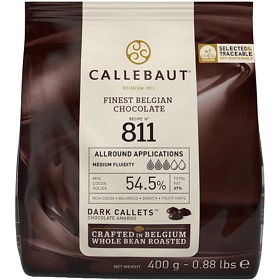 Bild på Barry Callebaut Belgium Mörk Choklad 811 Pellets 54,5% 400g