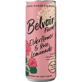 Bild på Belvoir Farm Mousserande Dryck Fläder/Ros Burk 250ml