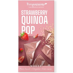 Bild på Benjamissimo Choklad Vit Jordgubb & Puffad Quinoa 60g