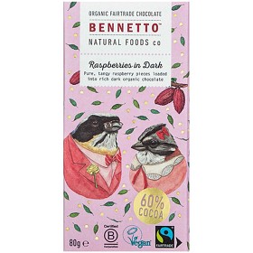 Bild på Bennetto Raspberries in Dark 80g