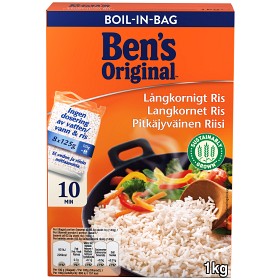 Bild på Ben's Original Långkornigt Ris Boil-in-Bag 1kg