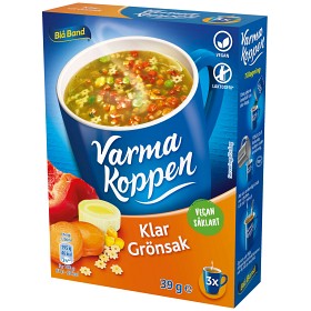 Bild på Blå Band Varma Koppen Klar Grönsakssoppa 3x2dl