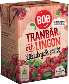 Bild på BOB Lättdryck Tranbär & Lingon 2dl