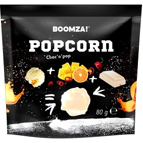 Bild på Boomza Mango-Orange Chocolate Dipped Popcorn 80g