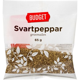 Bild på Budget Svartpeppar Grovmalen 65g