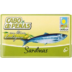 Bild på Cabo de Peñas Sardinas Sardiner i Ekologisk Olivolja 120g