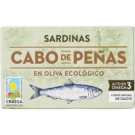 Bild på Cabo de Peñas Sardinas Sardiner i Ekologisk Olivolja 120g