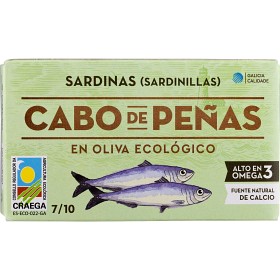 Bild på Cabo de Peñas Små Sardiner i Ekologisk Olivolja 85g