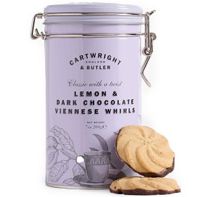 Bild på Cartwright & Butler Lemon & Dark Chocolate Viennese Whirls 200g