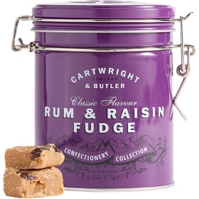 Bild på Cartwright & Butler Plåt Fudge Rum & Russin 175g