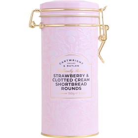 Bild på Cartwright & Butler Strawberry & Clotted Cream Shortbread Rounds 150g