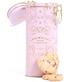 Bild på Cartwright & Butler with Love - Raspberry & White Chocolate Biscuits 200g