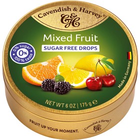 Bild på Cavendish & Harvey Sockerfria Mixed Fruit Drops 175g