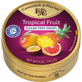 Bild på Cavendish & Harvey Sockerfria Tropical Drops 175g