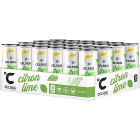 Bild på Celsius Citron & Lime Energidryck 24x35,5cl