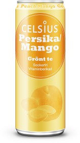 Bild på Celsius Persika/Mango Grönt Te 355 ml inkl. Pant
