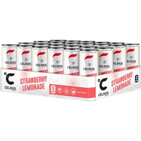 Bild på Celsius Strawberry Lemonade Energidryck 24x35,5cl