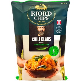 Bild på Chili Klaus x FjordChips Jalapeño Sour Cream Chips 100g