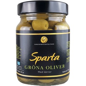 Bild på Christopher & Dimitra Foods Gröna Oliver 330g