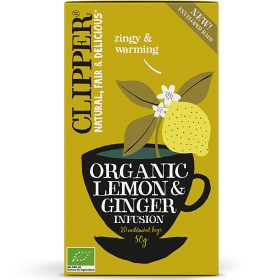 Bild på Clipper Organic Lemon & Ginger 20 tepåsar