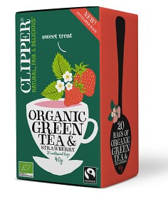 Bild på Clipper Organic Green Tea Strawberry 20 tepåsar