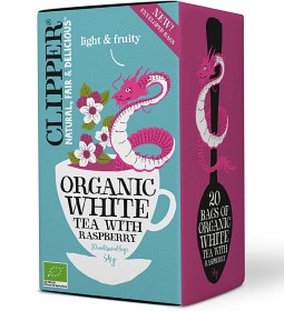 Bild på Clipper Organic White Tea Raspberry 20 tepåsar