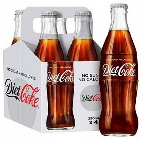 Bild på Coca-Cola Diet Coke Glasflaska 4x25cl