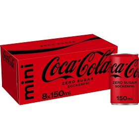 Bild på Coca-Cola Zero Mini Burk 8x15cl