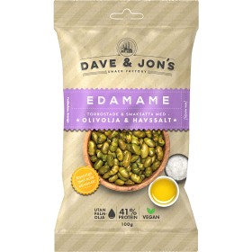 Bild på Dave & Jon's Edamame Rostade Havssalt & Olivolja 100g