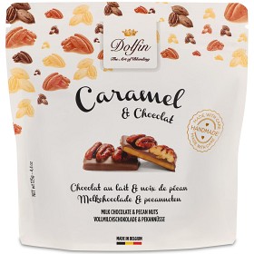 Bild på Dolfin Krokant Ljus Choklad med Karamelliserad Pekannöt 125g