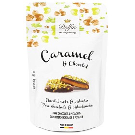 Bild på Dolfin Krokant Mörk Choklad med Pistage 45g