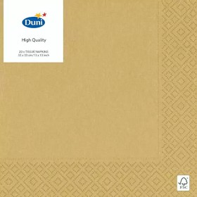 Bild på Duni Servetter Guld 33x33cm 20-pack