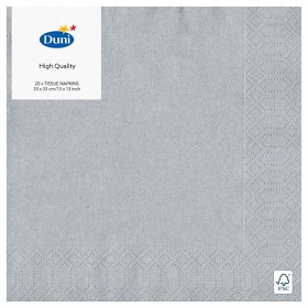 Bild på Duni Servetter Silver 33x33cm 20-pack