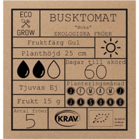 Bild på Eco Grow Busktomat 'Boka' Fröpåse