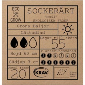 Bild på Eco Grow Sockerärta 'Norli' Fröpåse