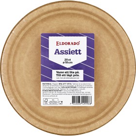 Bild på Eldorado Assiett Brun 18cm 20-pack