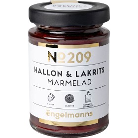 Bild på Engelmanns Hallon & Lakritsmarmelad 120g