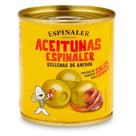 Bild på Espinaler Aceitunas Espinaler Manzanilla Oliver med Ansjovis 200g