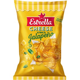 Bild på Estrella Cheese & Mild Jalapeno Chips 275g