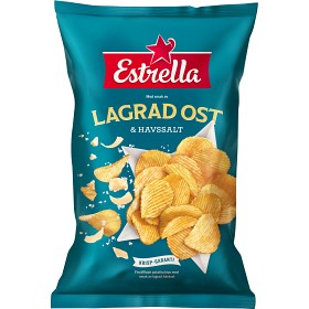 Bild på Estrella Lagrad Ost & Havssalt Chips 275g