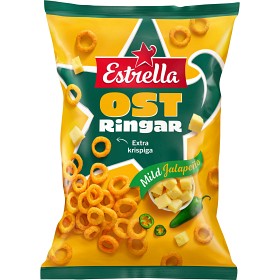 Bild på Estrella Ostringar Mild Jalapeno Extra Krispiga 200g
