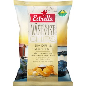 Bild på Estrella Västkustchips Smör & Havssalt 180g