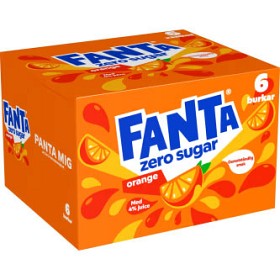 Bild på Fanta Orange Zero 6x33cl