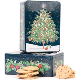 Bild på Farmhouse Biscuits Christmas Tree Rectangle Tin 400g