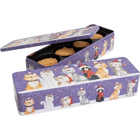 Bild på Farmhouse Biscuits Christmas Cat Stem Ginger Biscuits Plåt 225g