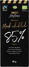 Bild på Favorit Finfina Choklad Mörk 85% Eko 80 g